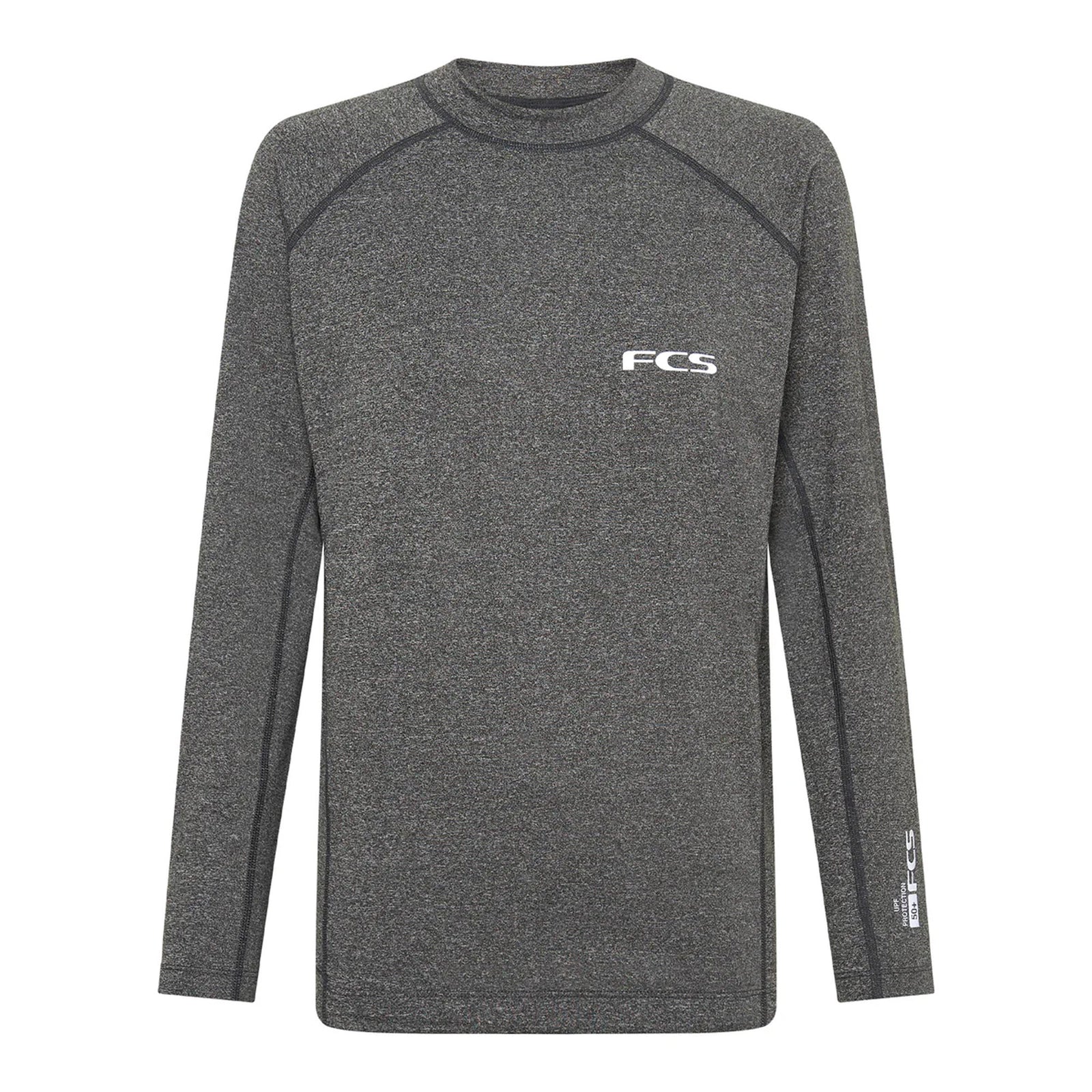FCS Essential Men's L/S Rashguard - Heather Grey