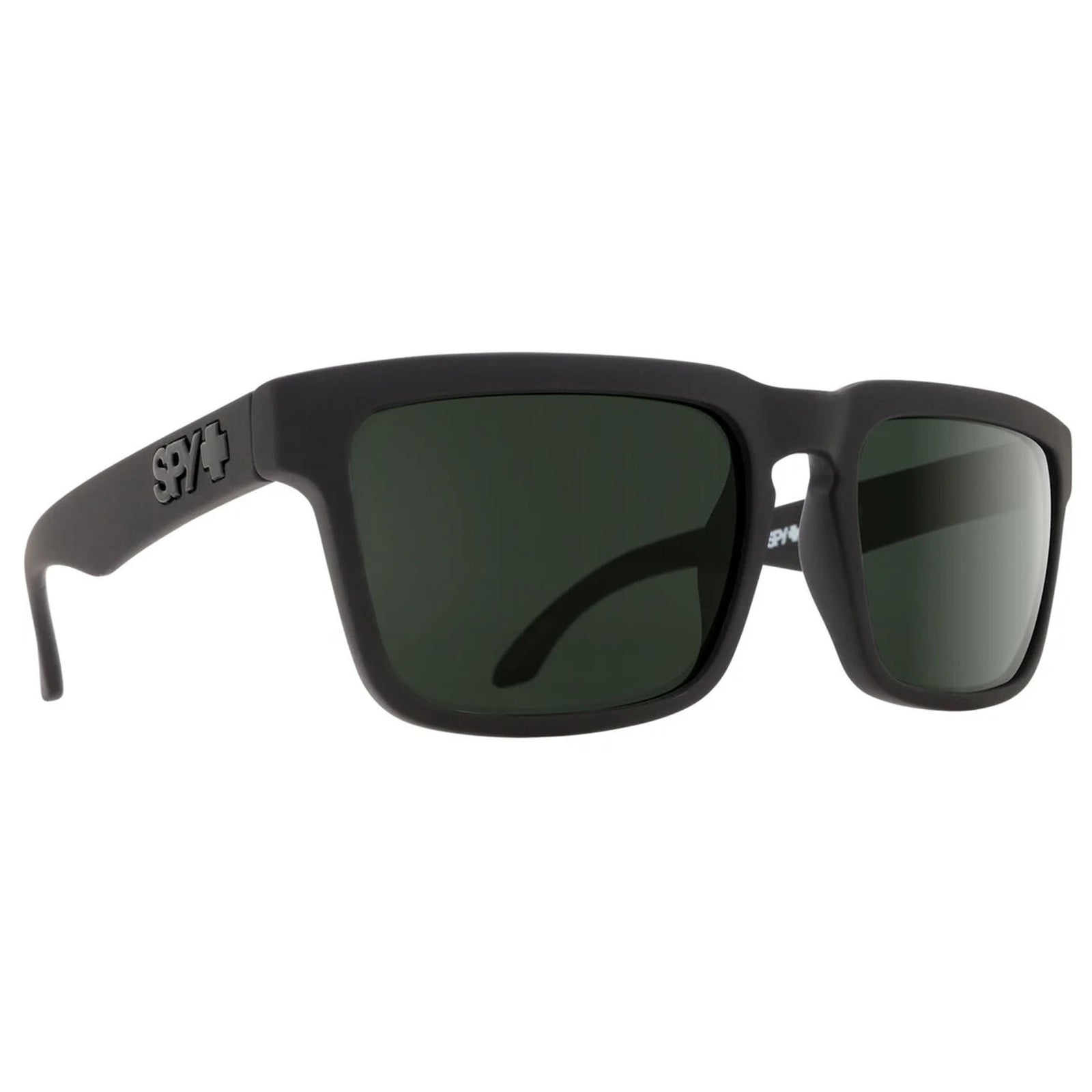 Spy Helm Men's Sunglasses - Soft Matte Black/Happy Gray Green