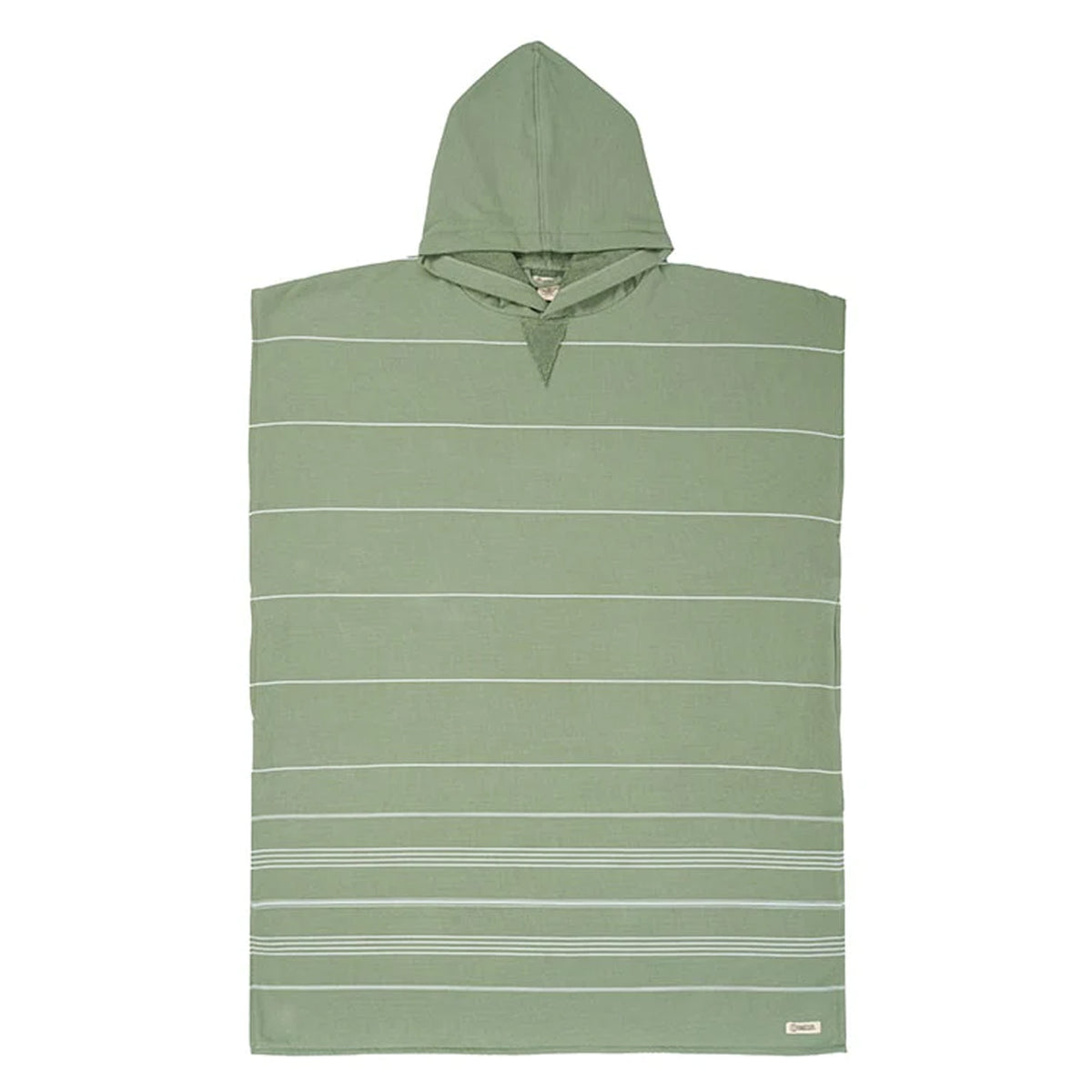 Sand Cloud Classic Stripe Hooded Poncho - Hedge Green