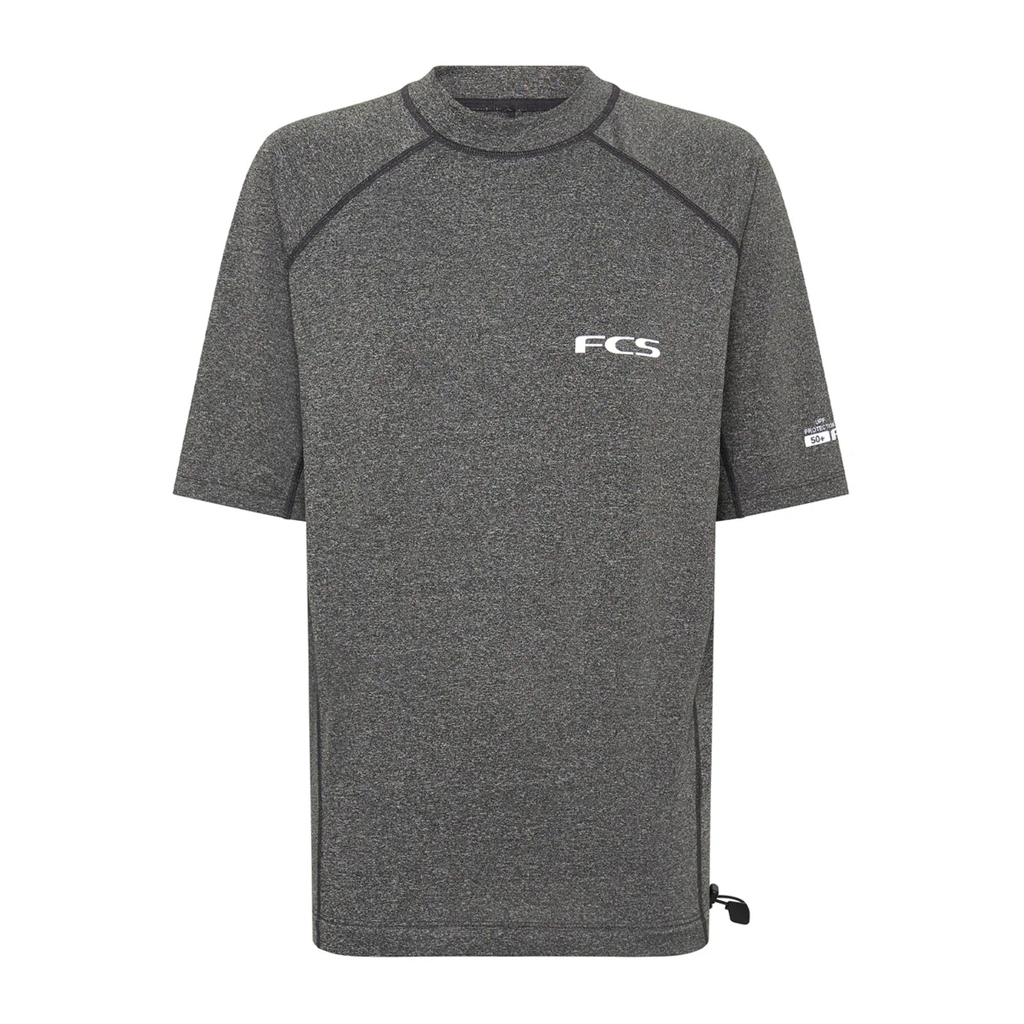 FCS Essential Men's S/S Rashguard - Heather Grey