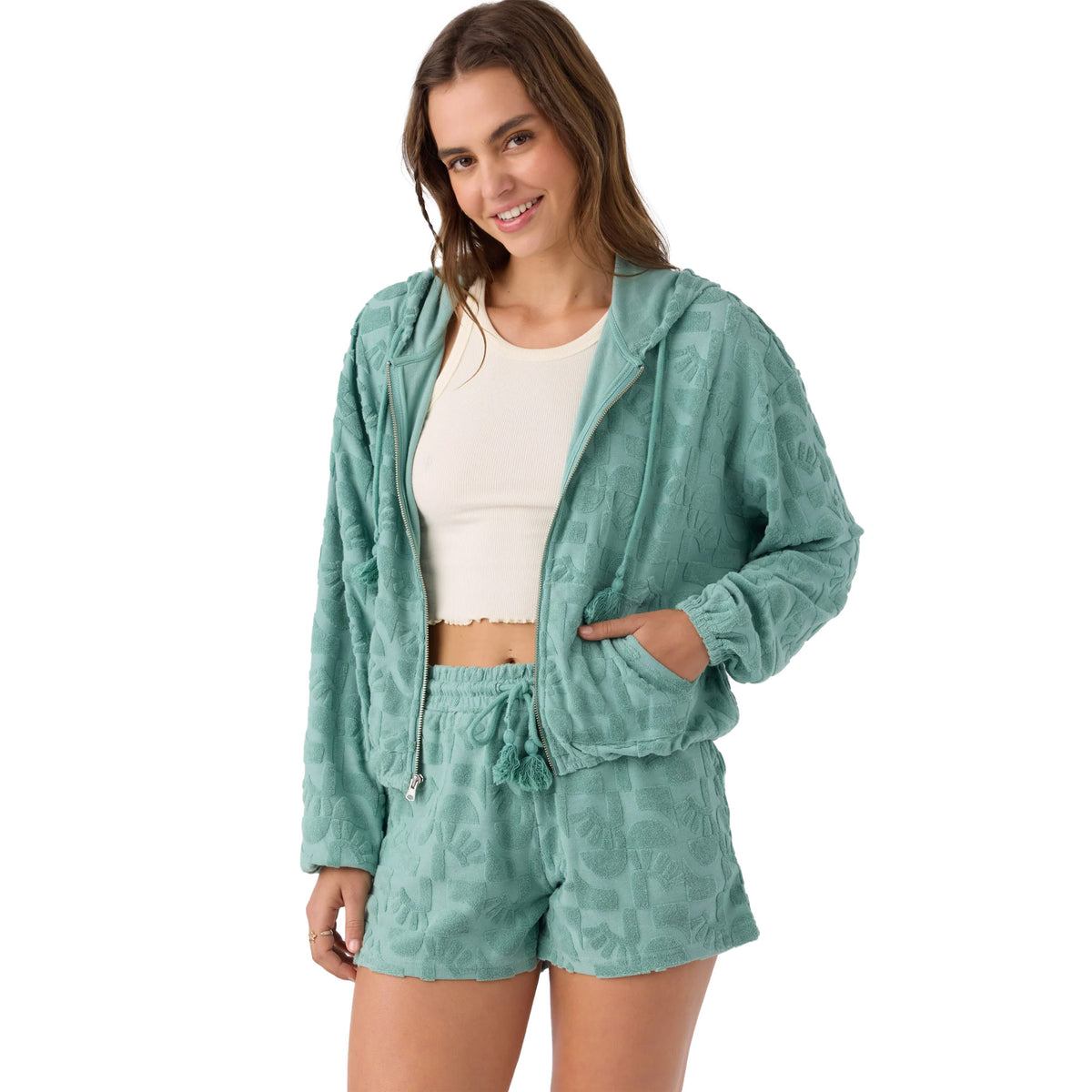 O'Neill Devon Zip-Up Women's Hoodie - Oil Blue