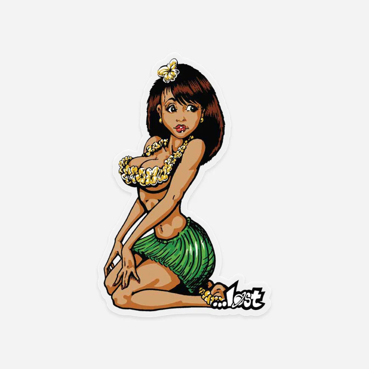Lost Surfboard Original Hula Sticker