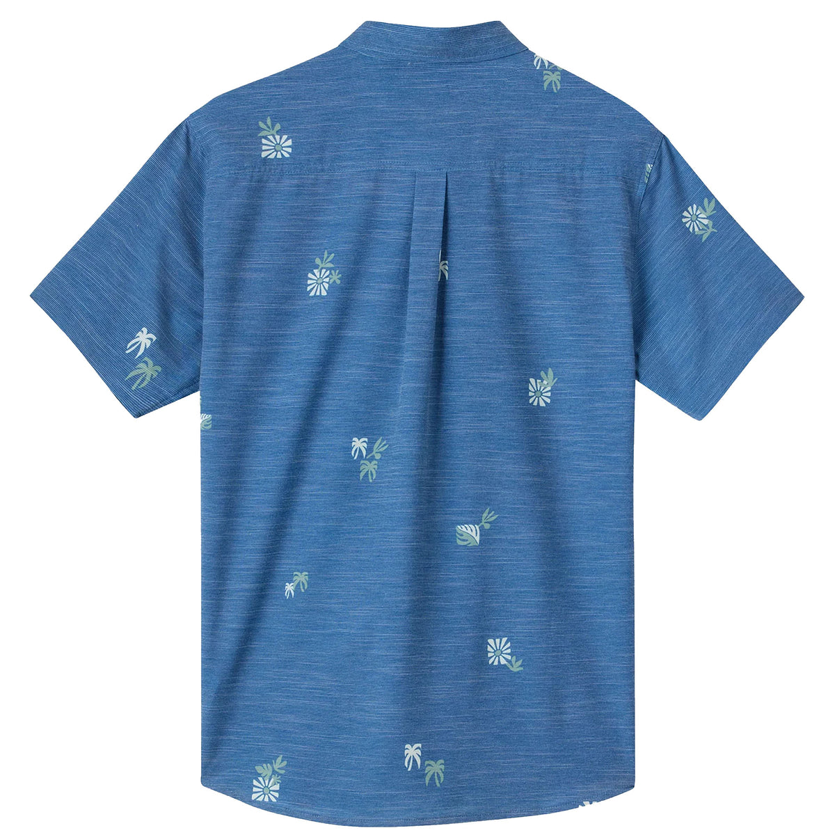 O'Neill TRVLR UPF Traverse Slub Standard Men's S/S Dress Shirt - Indigo