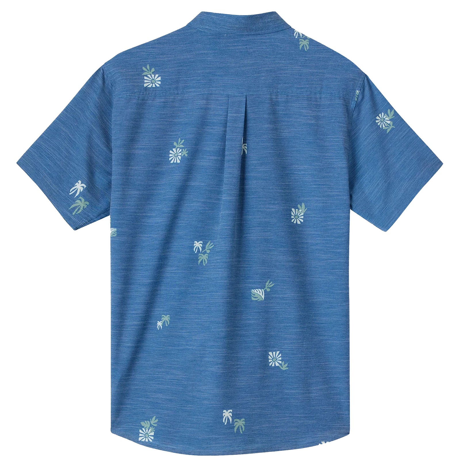 O'Neill TRVLR UPF Traverse Slub Standard Men's S/S Dress Shirt - Indigo