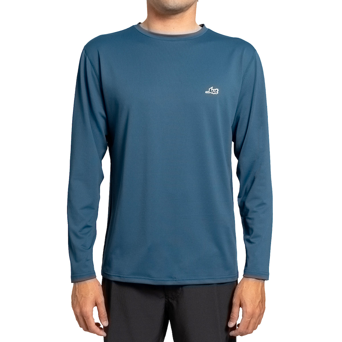 Lost Hydra Men's L/S Rashguard - Blue