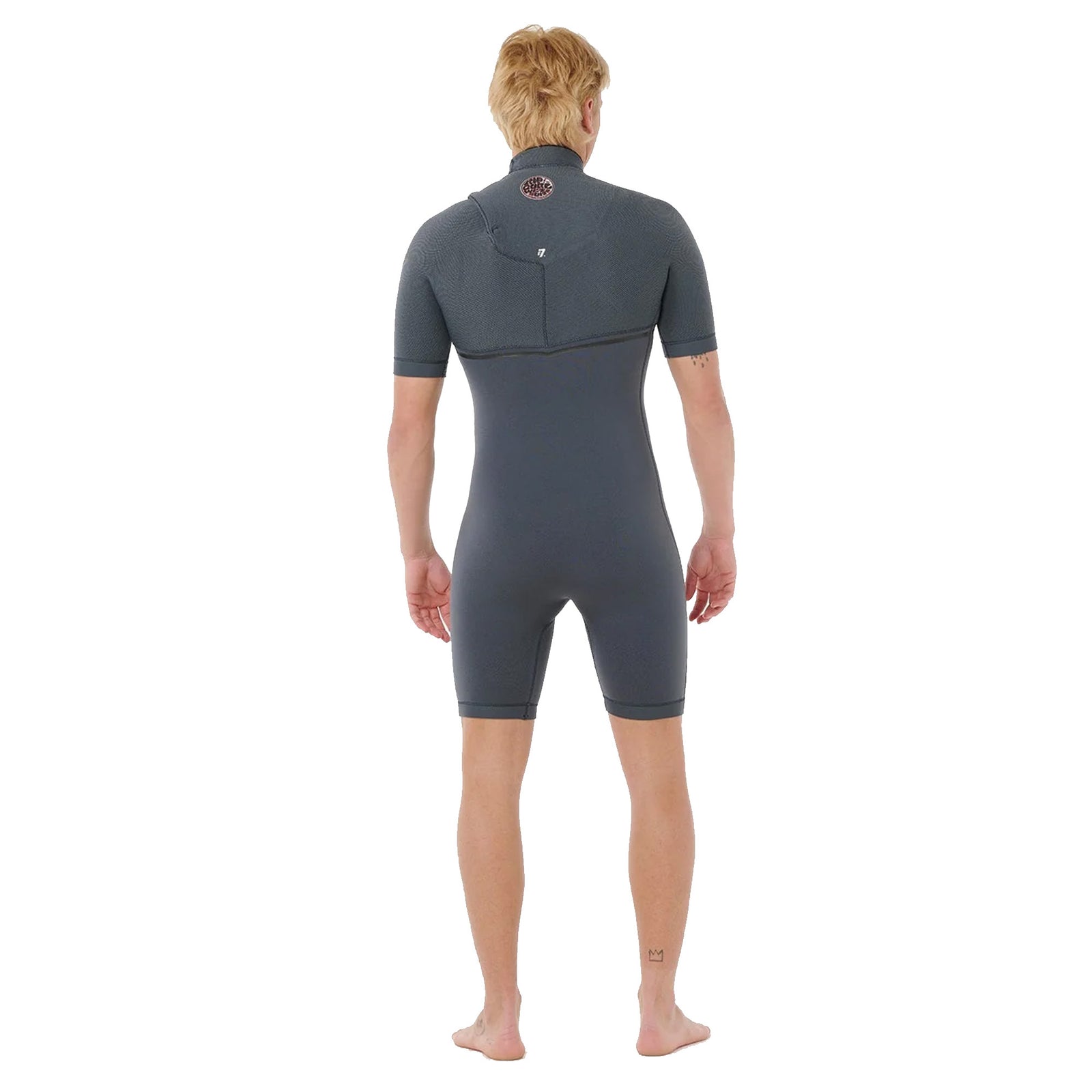 Rip Curl E-Bomb 2/2mm Zip Free Men's S/S Springsuit Wetsuit - Iron