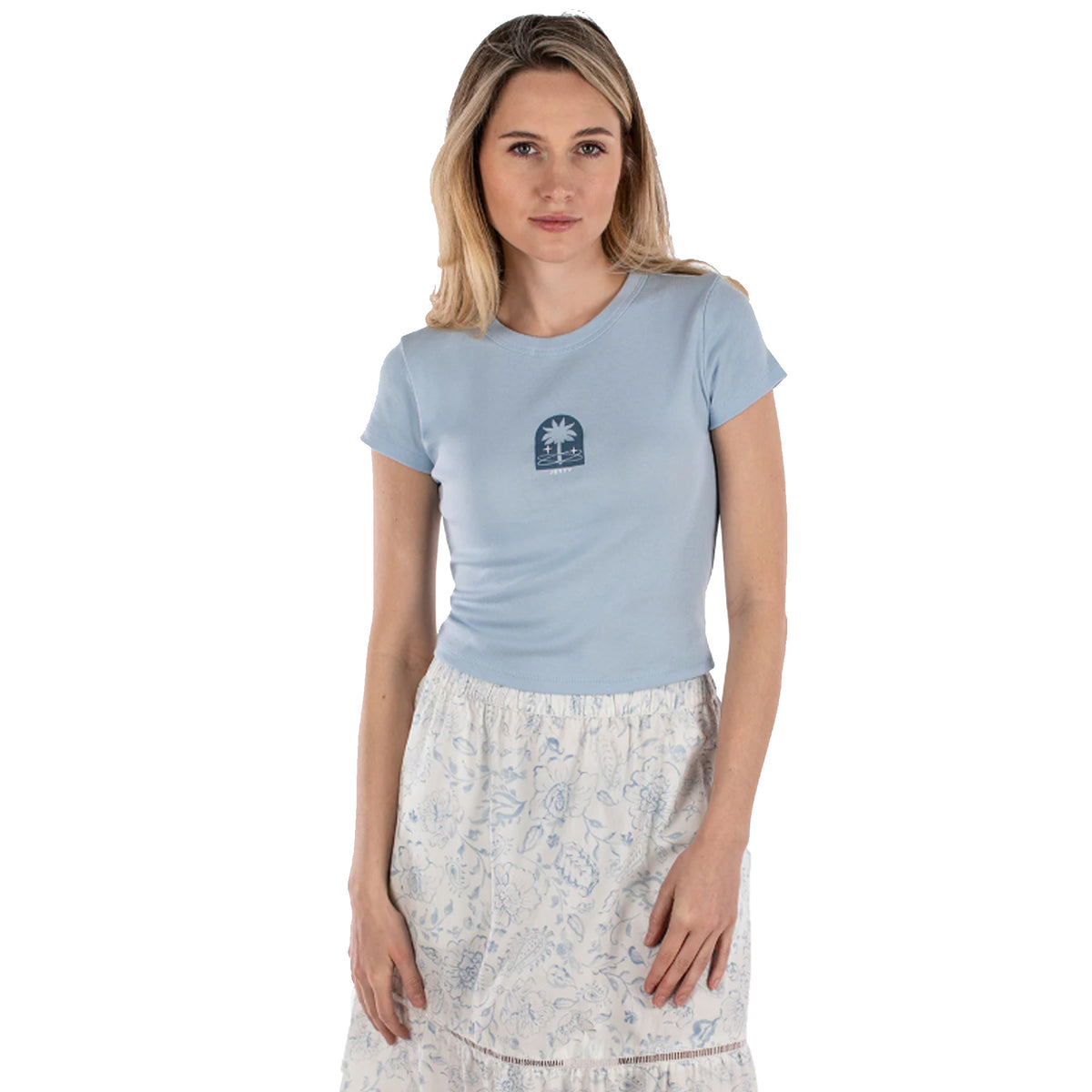 Jetty Astrosurf Micro Rib Baby Women's S/S T-Shirt - Baby Blue