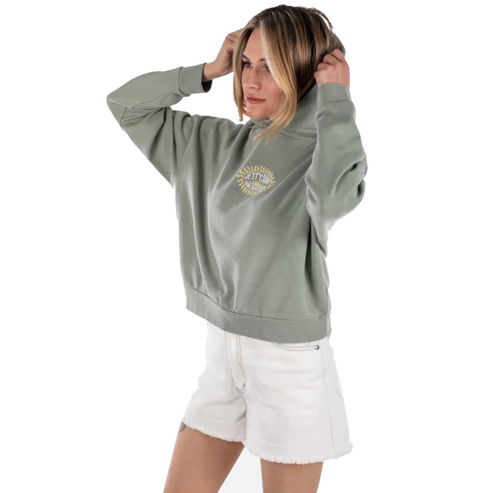 Jetty Sunseeker Women's L/S Hoodie - Sage Green