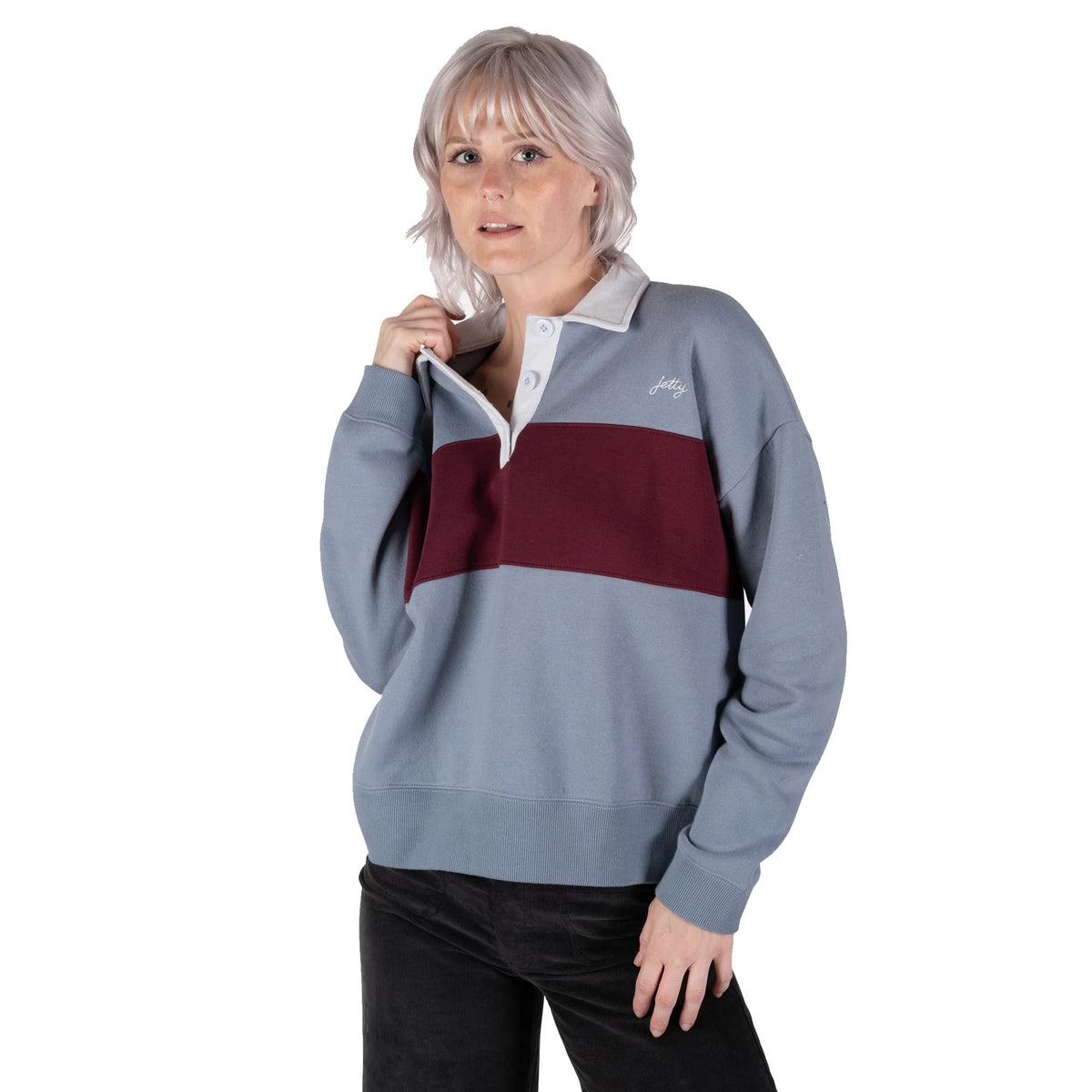 Jetty Leah Rugby Women's L/S Fleece - Blue
