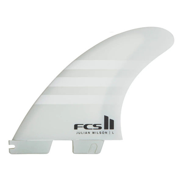 FCS II Julian Wilson Tri Surfboard Fins - Large/White - Surf