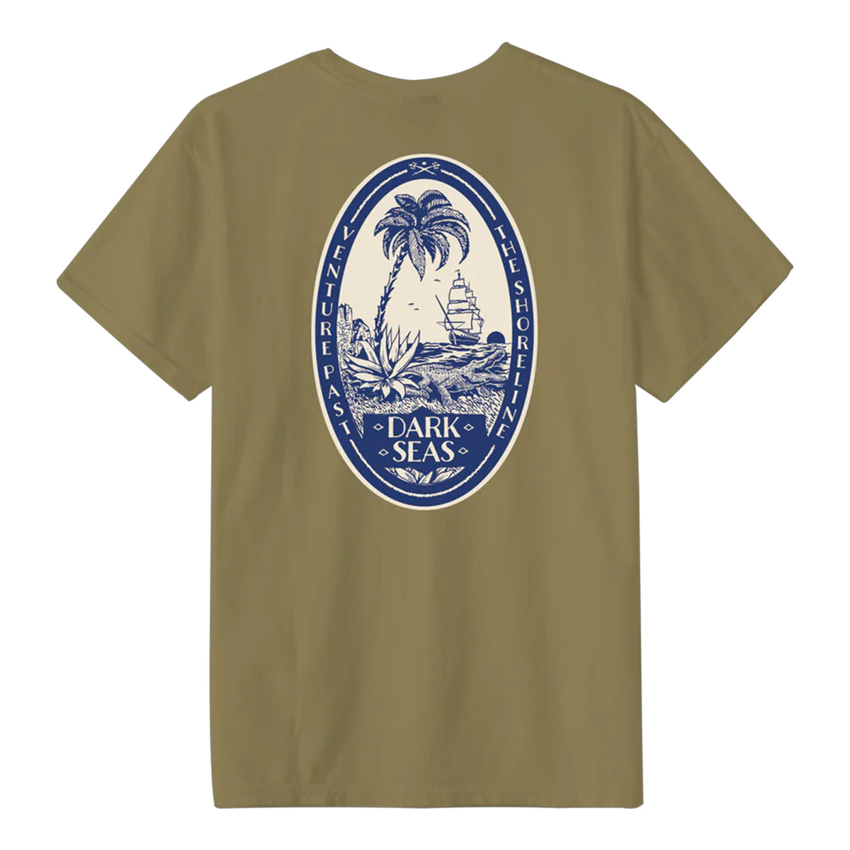 Dark Seas Embargo Pigment Men's S/S T-Shirt - Kelp