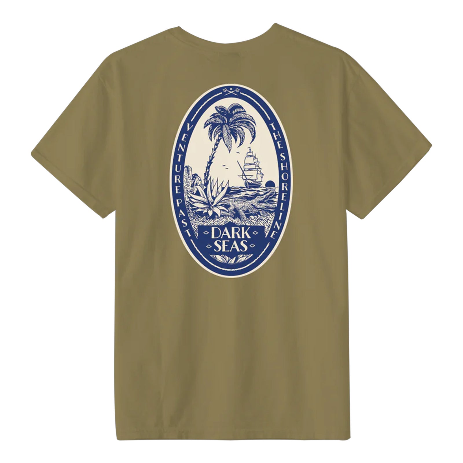 Dark Seas Embargo Pigment Men's S/S T-Shirt - Kelp