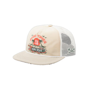 Dark Seas Gator Men's Hat - Khaki/White