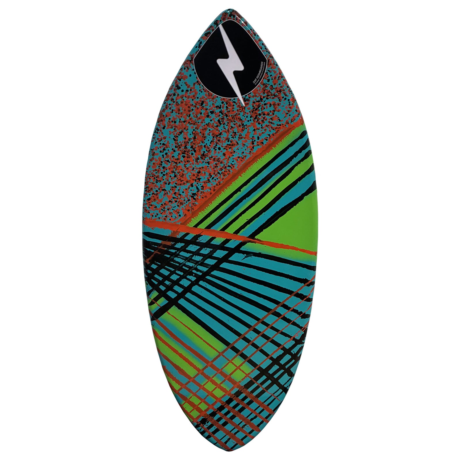 Zap Large Wedge 49" Skimboard - Blue/Orange/Green