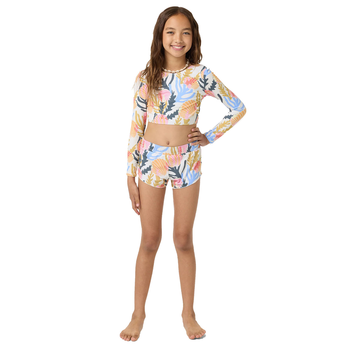 O'Neill Cruising Printed 2" Elastic Youth Girl's Boardshorts - Multi