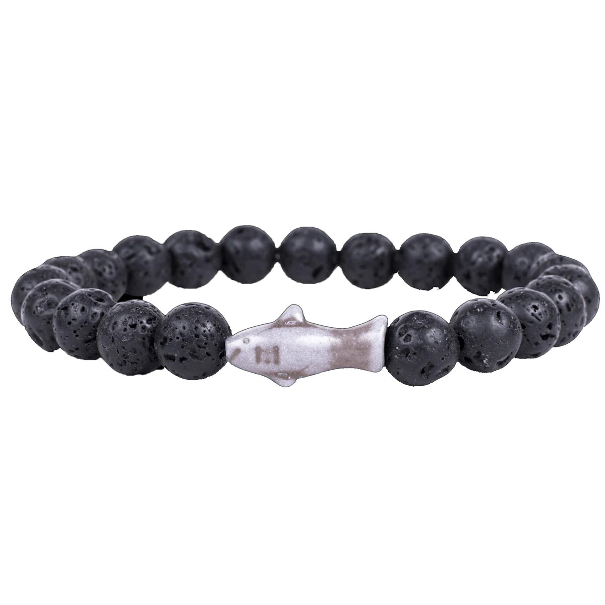 Fahlo The Voyage Shark Tracking Bracelet - Lava Stone