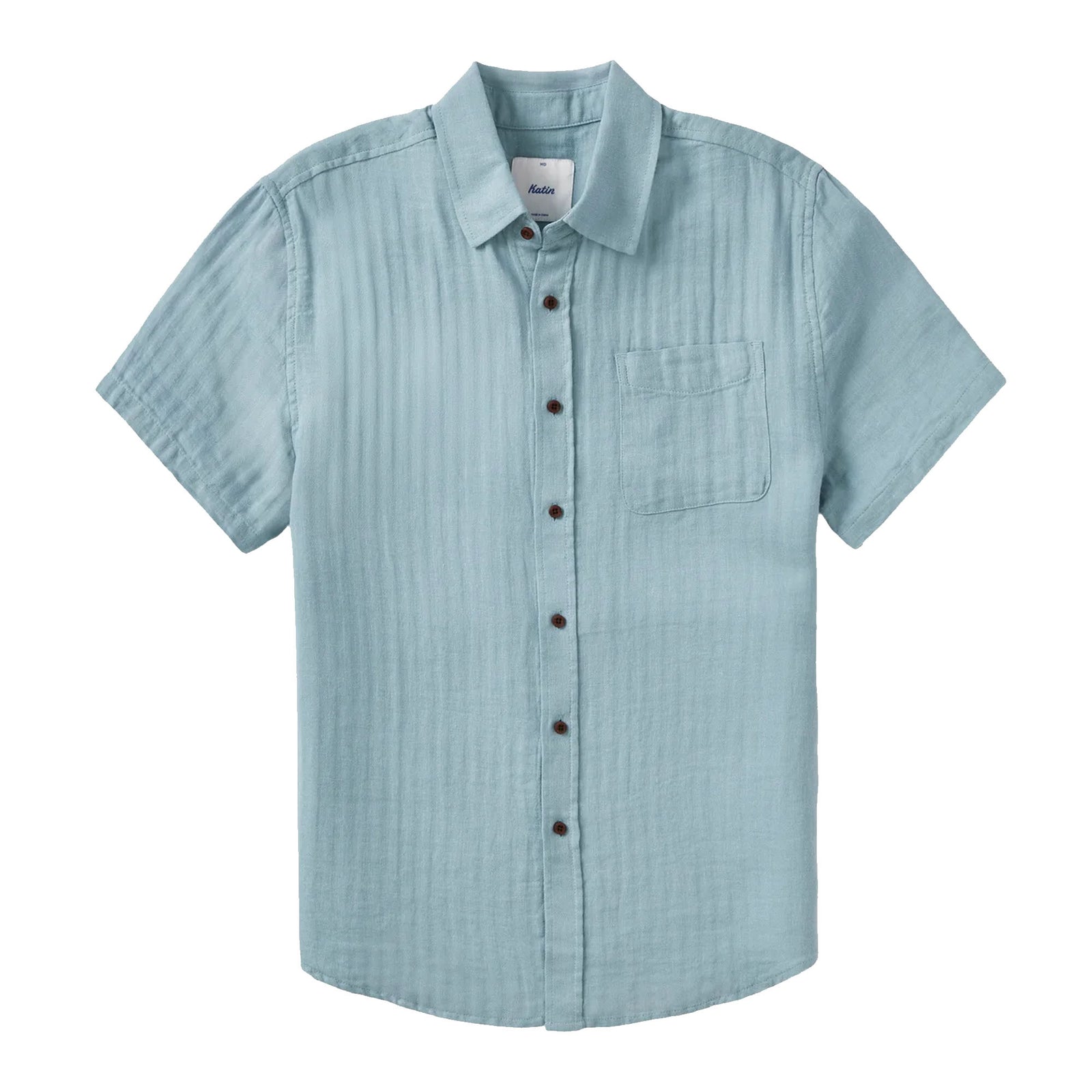Katin Alan Solid Men's S/S Woven Shirt - Lago