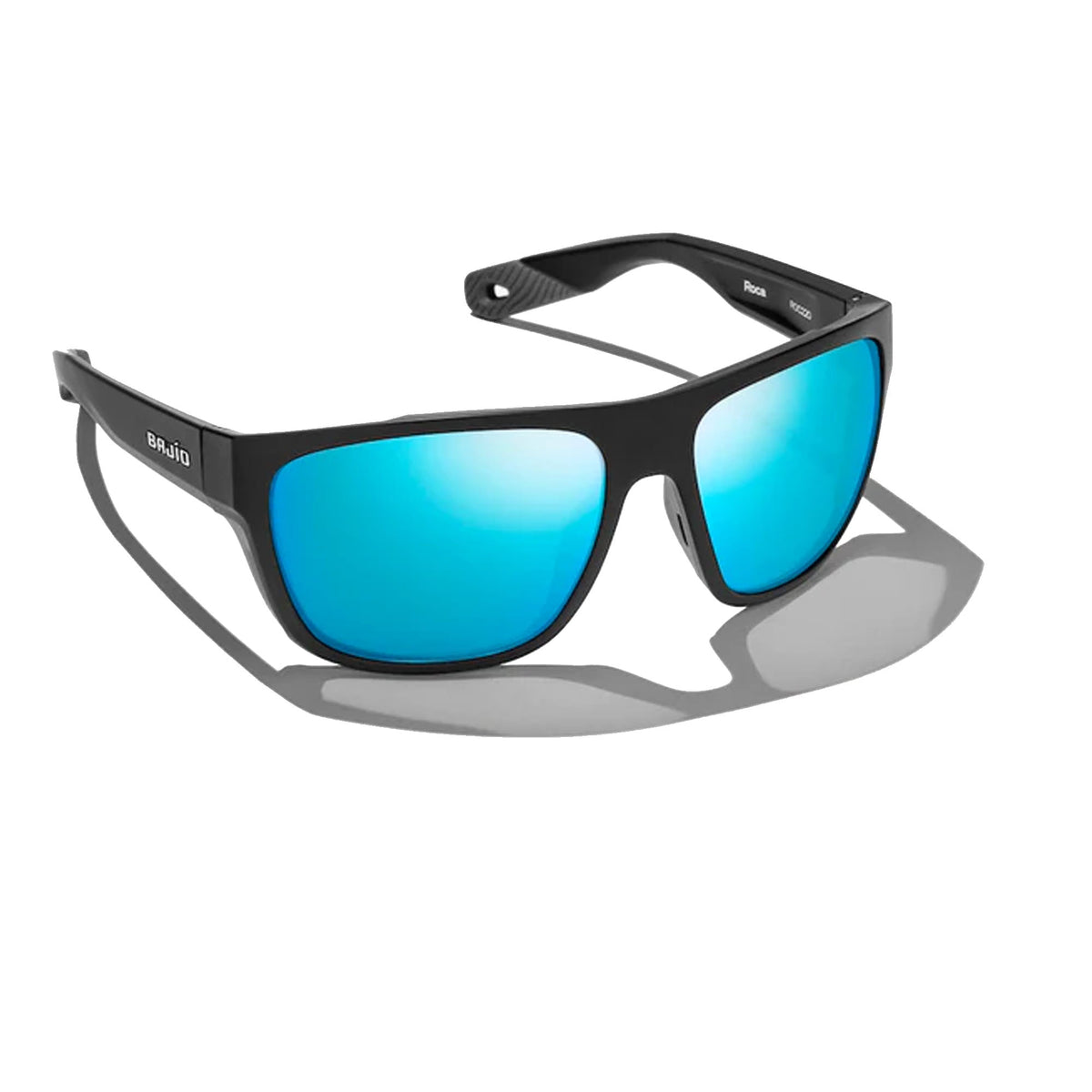Bajio Las Roccas X-Large Men's Sunglasses - Black Matte/Blue Mirror Polarized