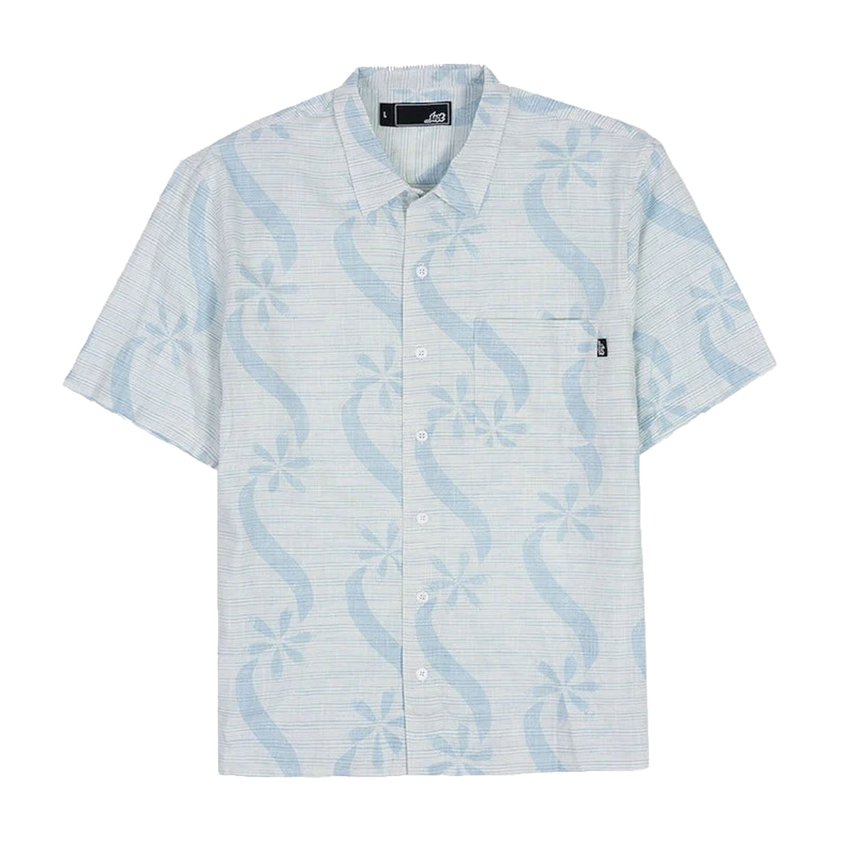 Lost Swash Woven Men's S/S Dress Shirt - Light Blue