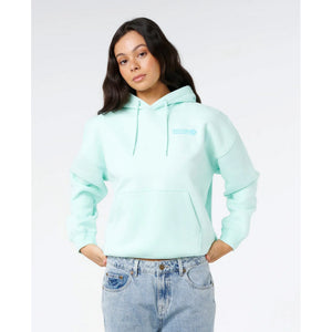 Rip Curl Surf Puff Relaxed Heritage Women's L/S Hoodie - Light Blue