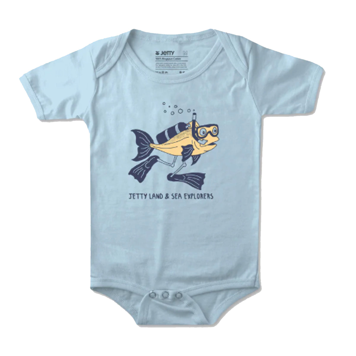 Jetty Fish Explorer Youth Toddler Bodysuit - Light Blue