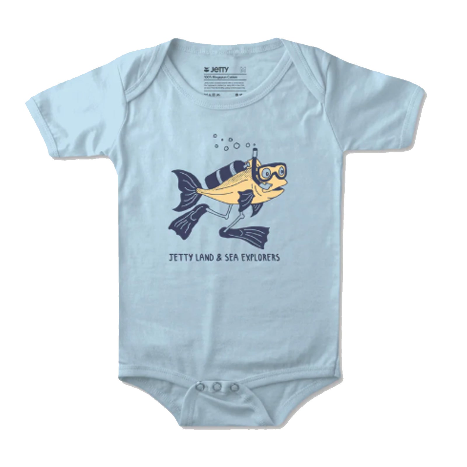 Jetty Fish Explorer Youth Toddler Bodysuit - Light Blue