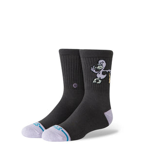 Stance Lights Out Youth Boy's Crew Socks - Charcoal