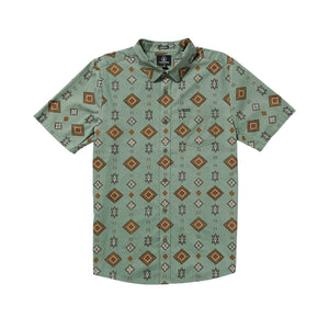 Volcom Desert Dobby Men's S/S Dress Shirt - Light Olive