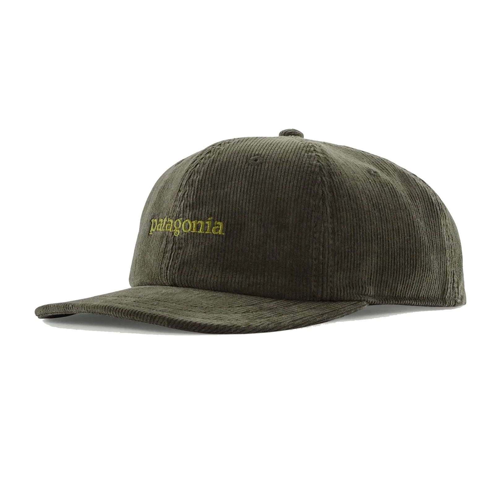 Patagonia Corduroy Men's Hat - Text Logo Old Growth Green
