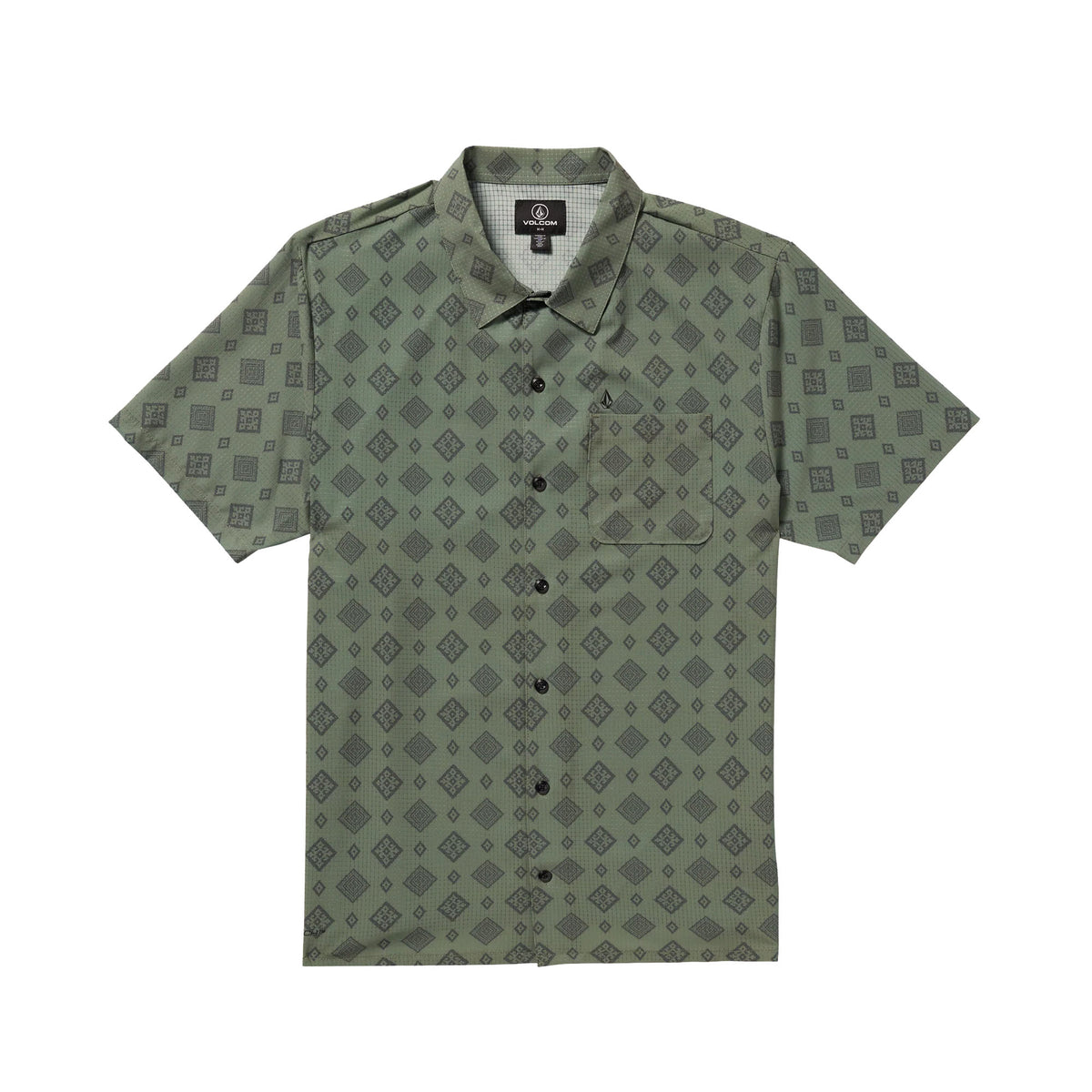 Volcom Ridgestone Men's S/S Dress Shirt - Light Olive