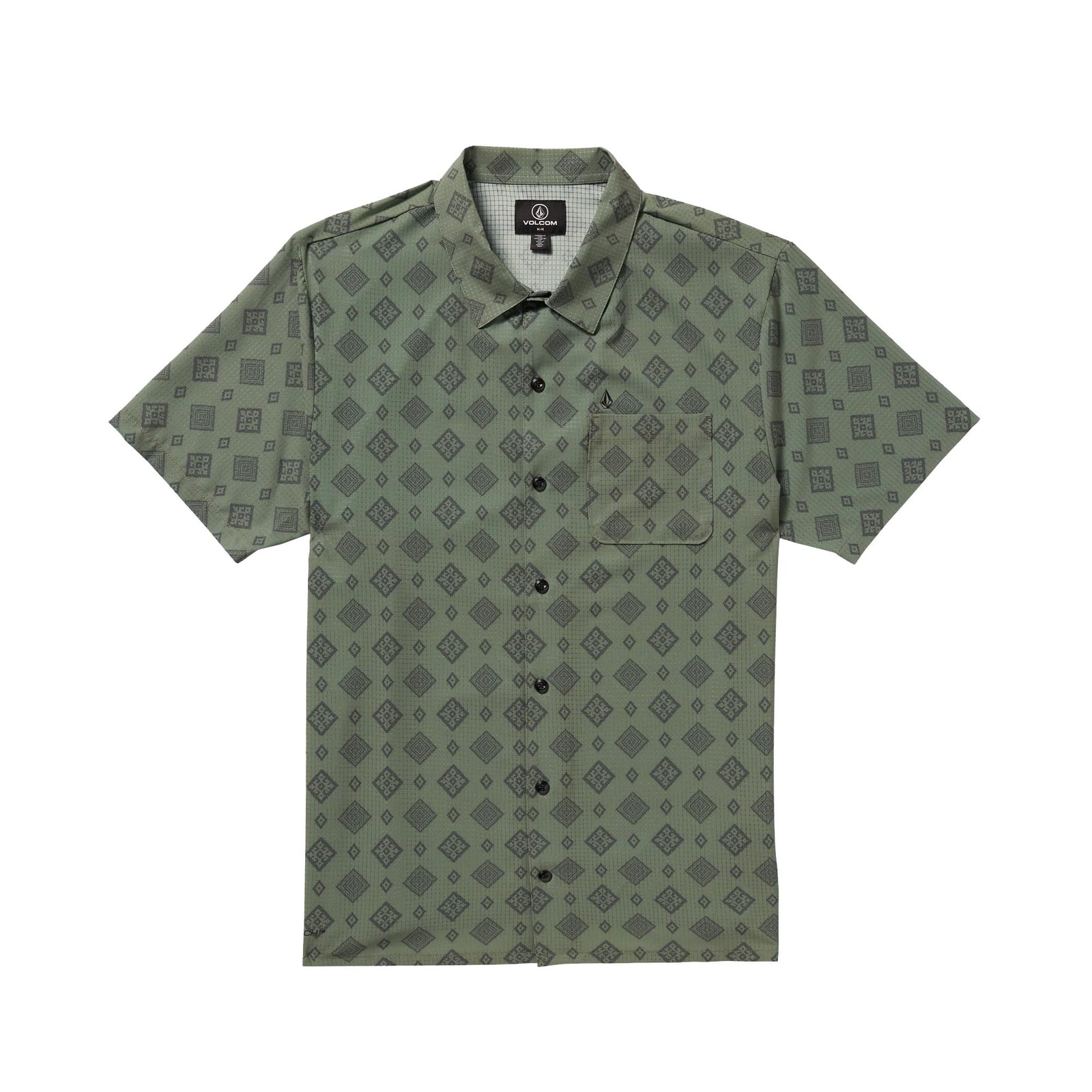 Volcom Ridgestone Men's S/S Dress Shirt - Light Olive