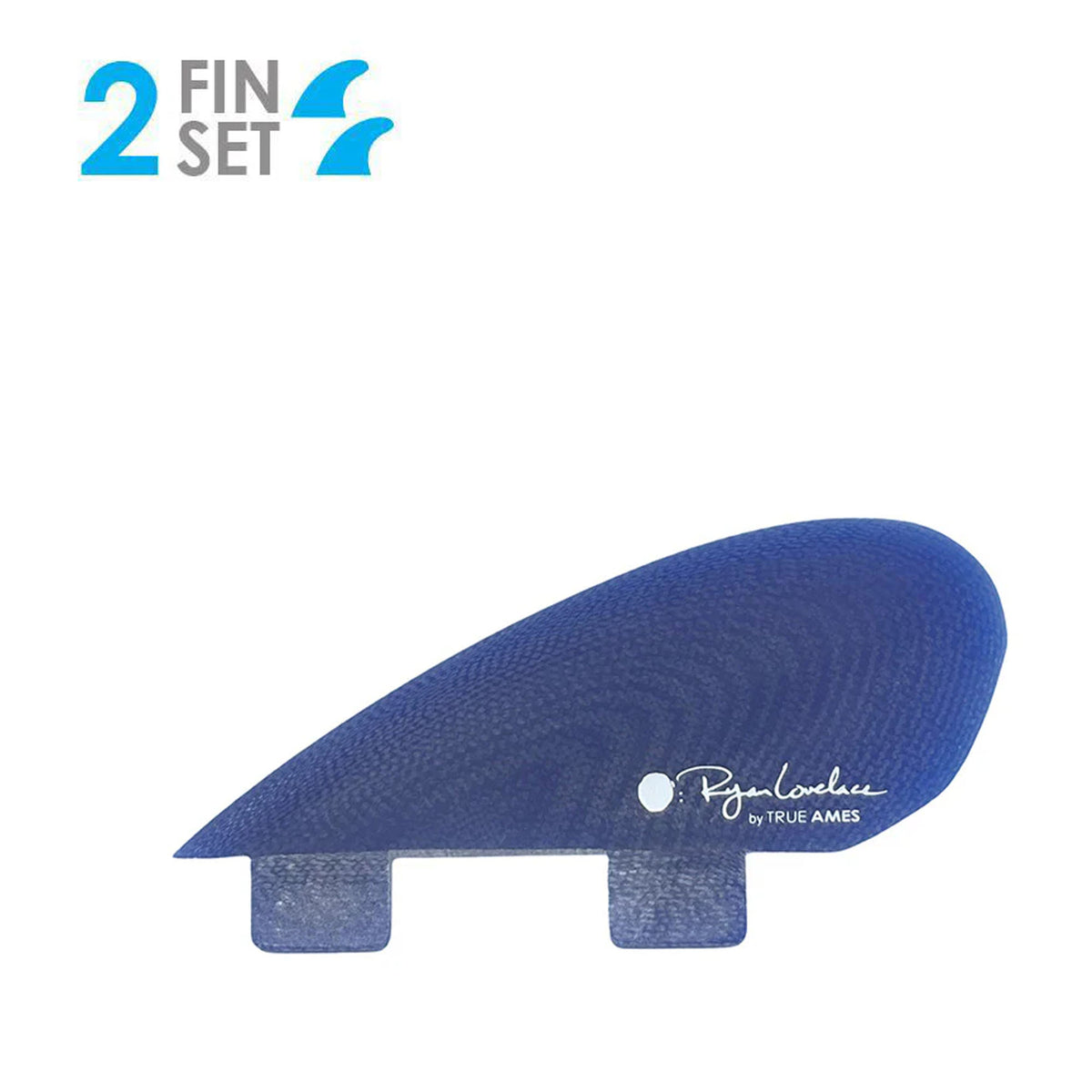 True Ames Lovelace Side Runners Futures Fin Set - Royal Blue