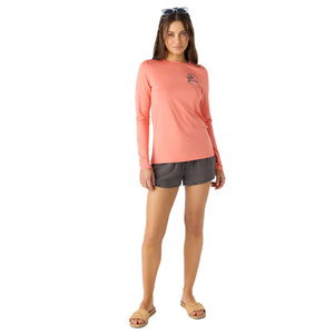 O'Neill Breezy UPF Women's L/S Sun Shirt - Heather Peach Echo