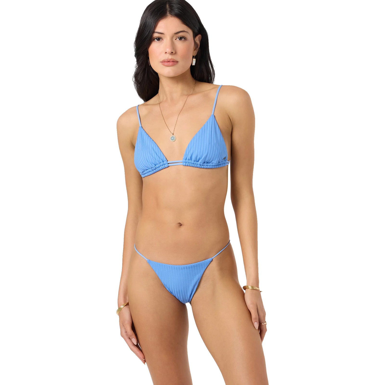 O'Neill Shorebreak Rib Redondo Medium Women's Bikini Bottoms - Azurine