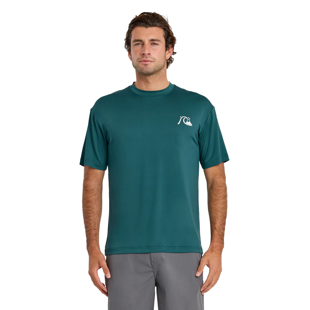 Quiksilver DNA Logo UPF 50 Men's S/S Rashguard - Mediterranea