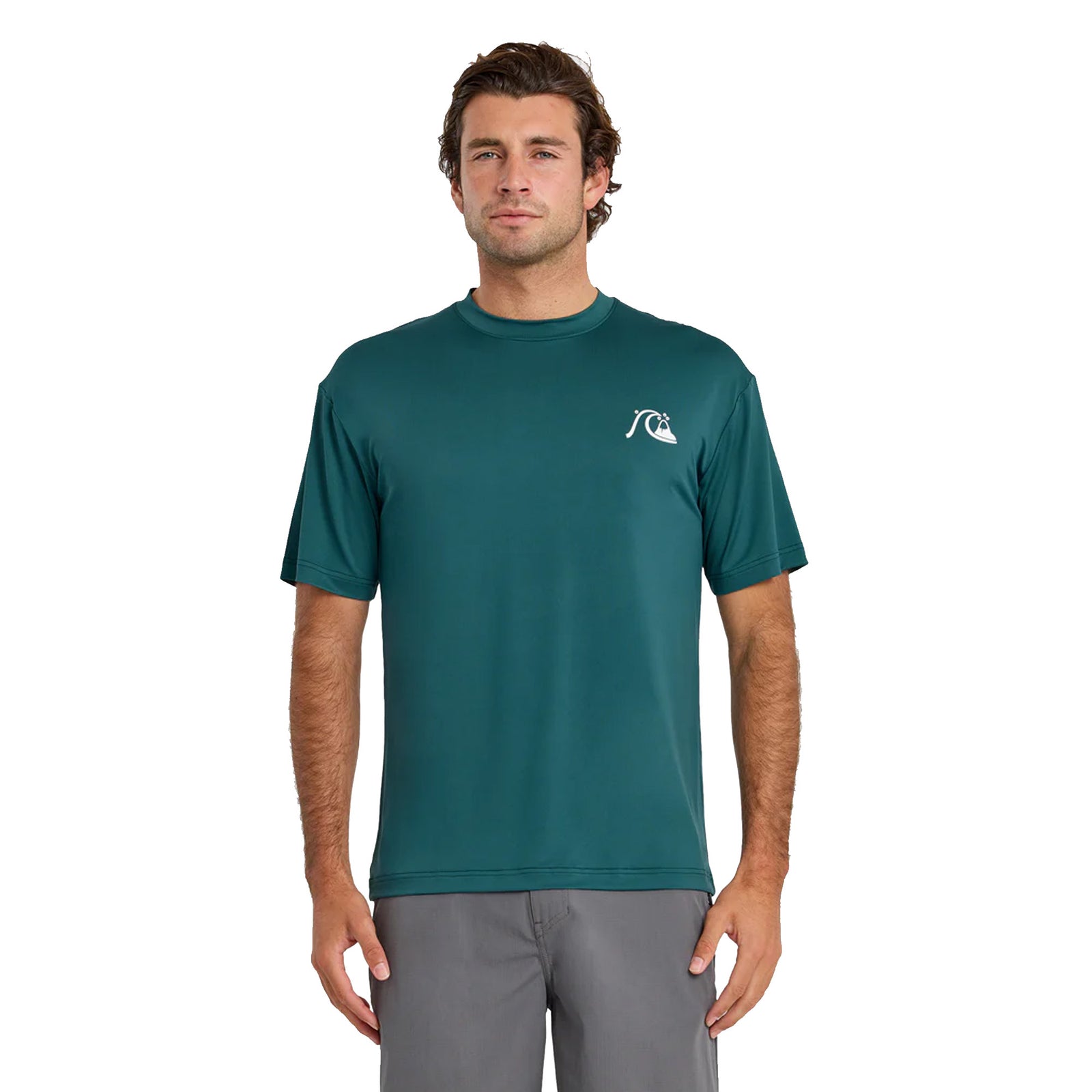 Quiksilver DNA Logo UPF 50 Men's S/S Rashguard - Mediterranea