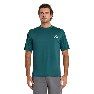 Quiksilver DNA Logo UPF 50 Men's S/S Rashguard - Mediterranea