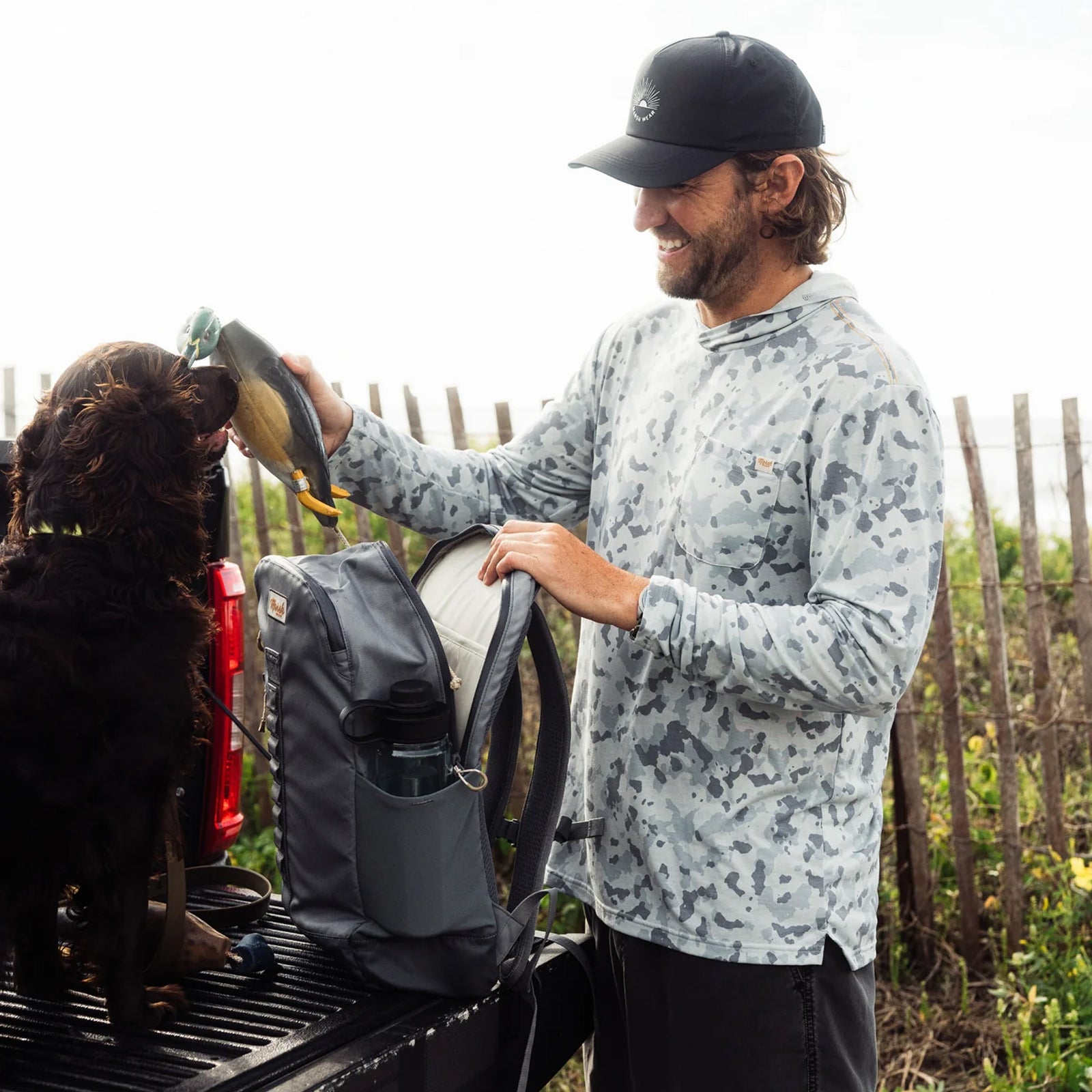 Marsh Wear Buxton Hagood Performance Men's L/S Hoodie - Granite Foxhole Camo