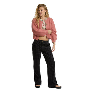 Billabong Holidazed Sunset Cardigan Women's L/S Sweater - Vintage Pink