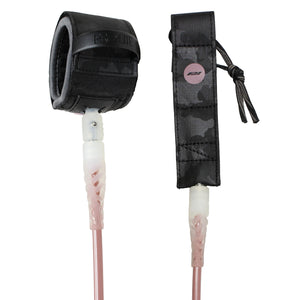 Pro-Lite Comp Double Swivel Surfboard Leash - 7'0"/Mauve