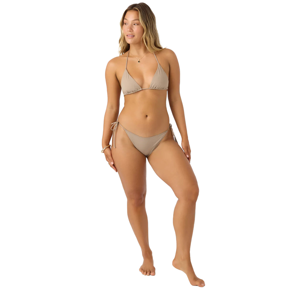 O'Neill Saltwater Solids Maracas Tie Side Women's Bikini Bottoms - Dune
