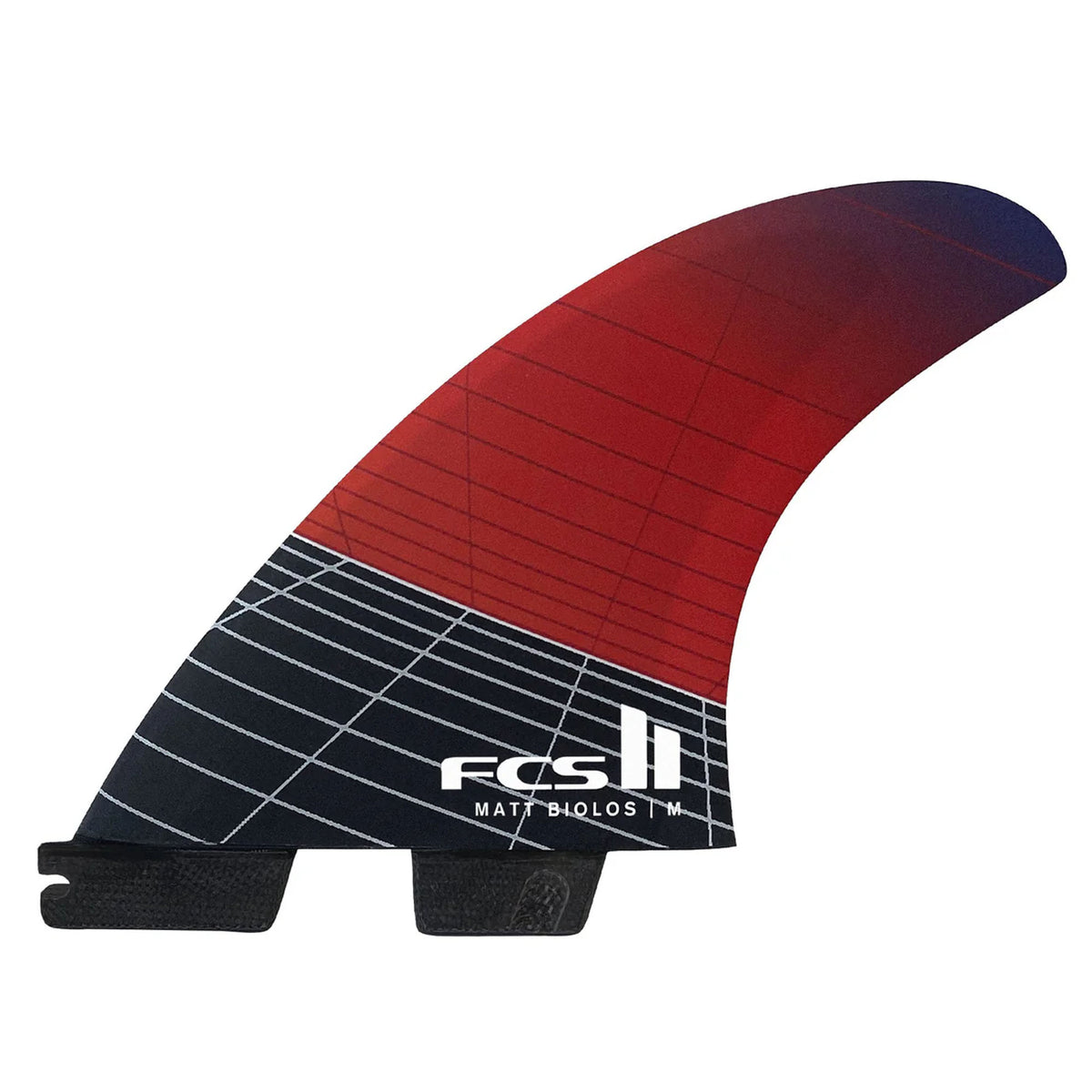 FCS II Lost MB PC Carbon Medium Tri Surfboard Fins - Red