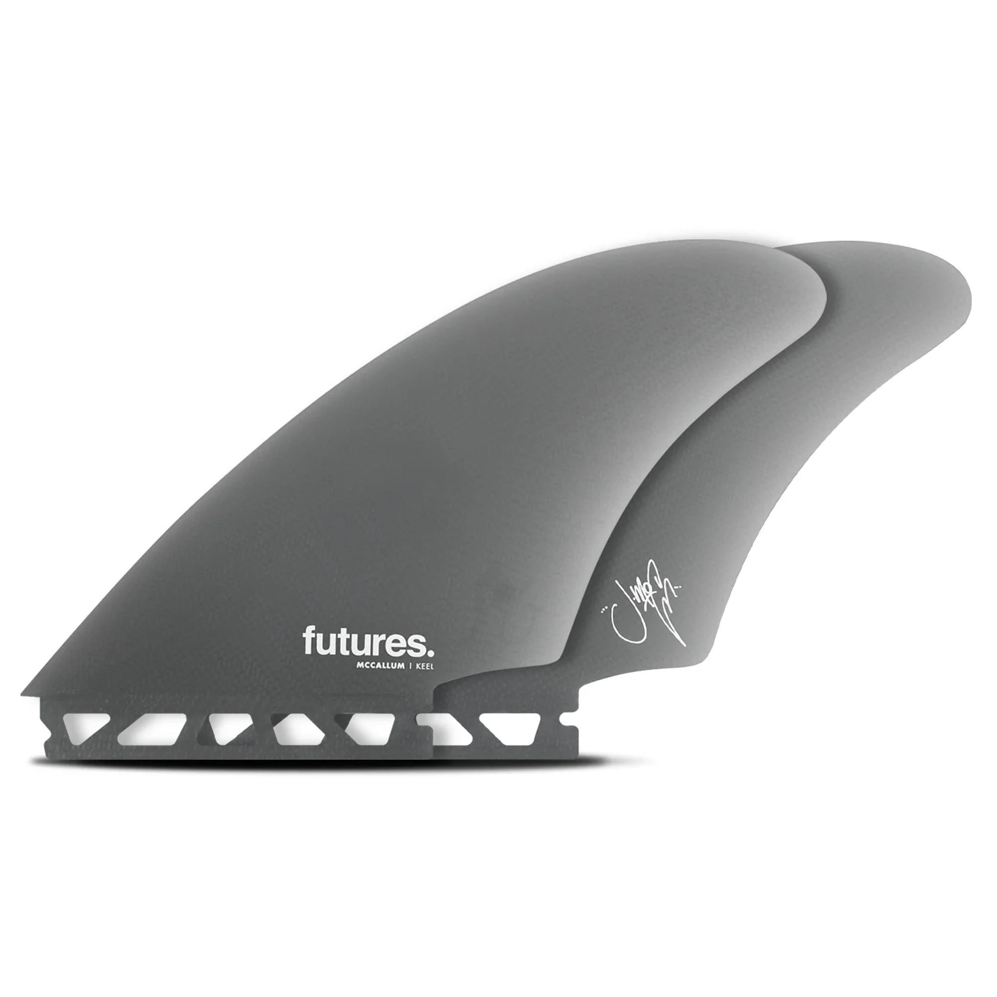 Futures McCallum Fiber Glass Keel Twin Fin Set - Smoke