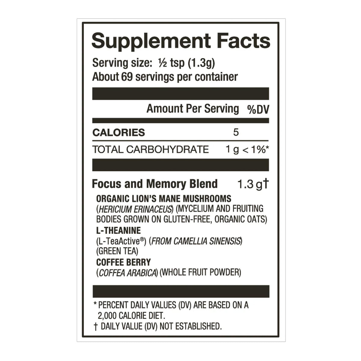 Laird Superfood Focus and Memory Mushrooms - 3.17oz