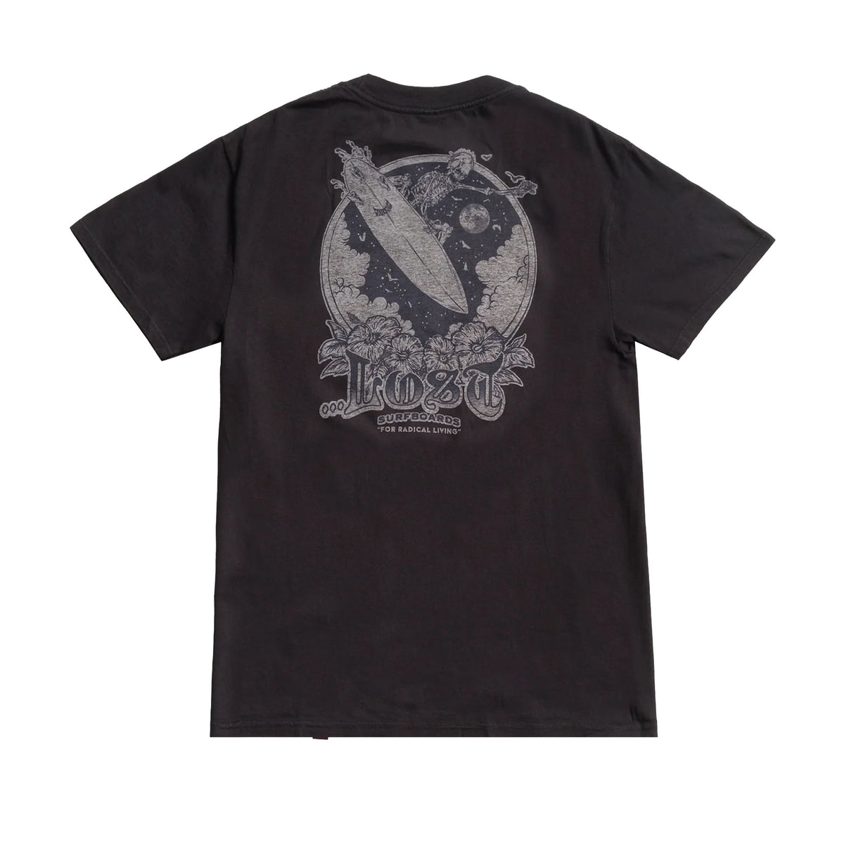 Lost Mental Garment Dye Men's S/S T-Shirt - Black