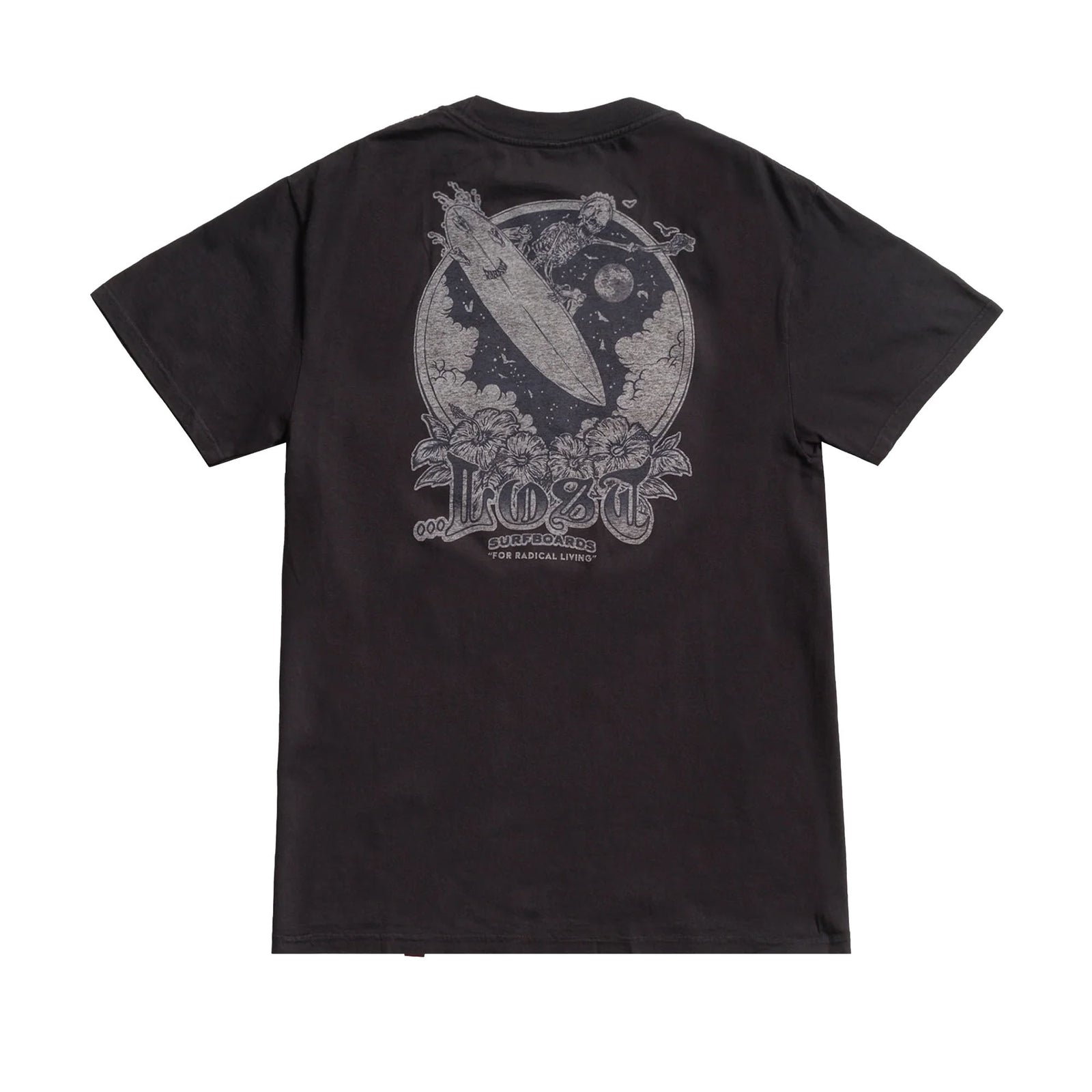 Lost Mental Garment Dye Men's S/S T-Shirt - Black