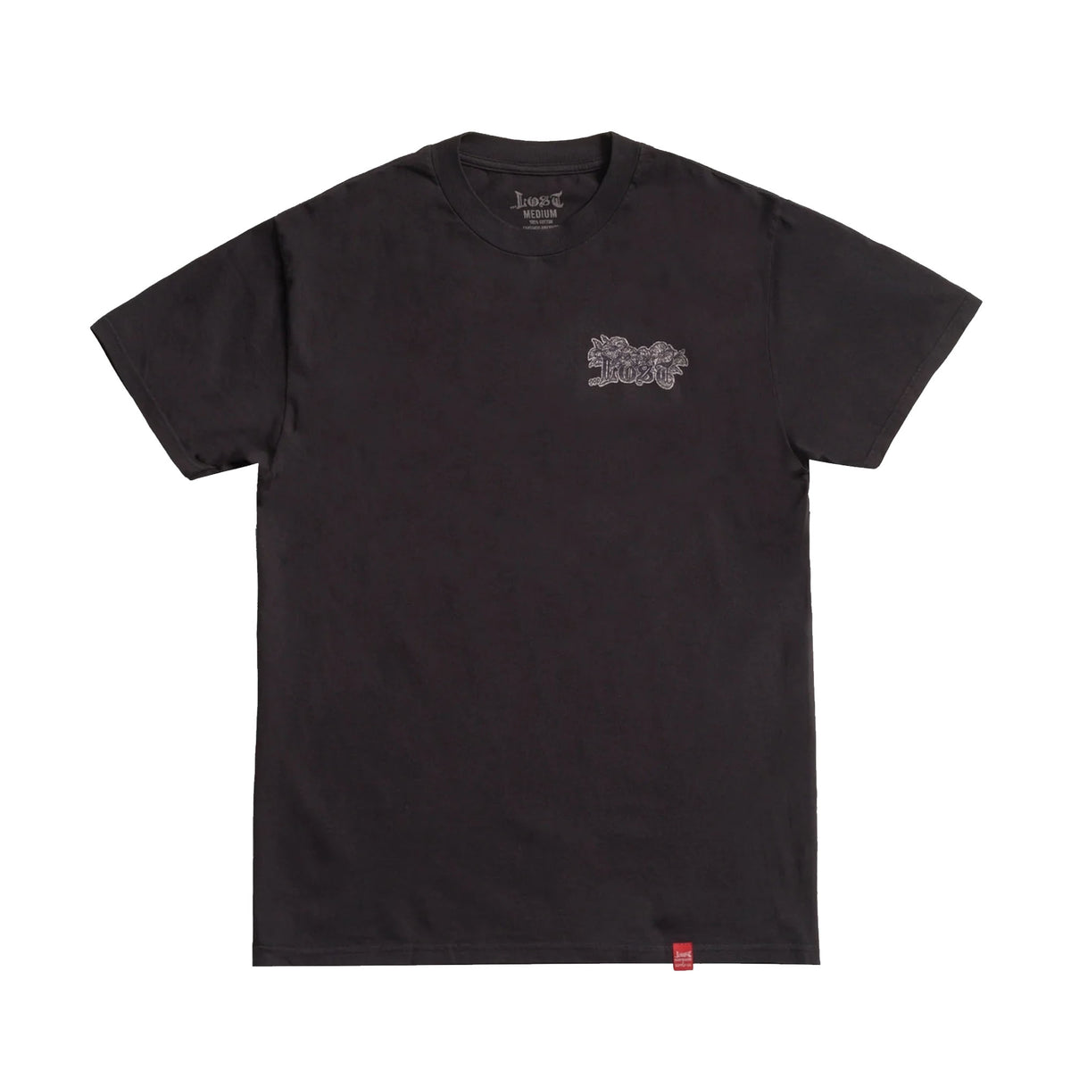 Lost Mental Garment Dye Men's S/S T-Shirt - Black