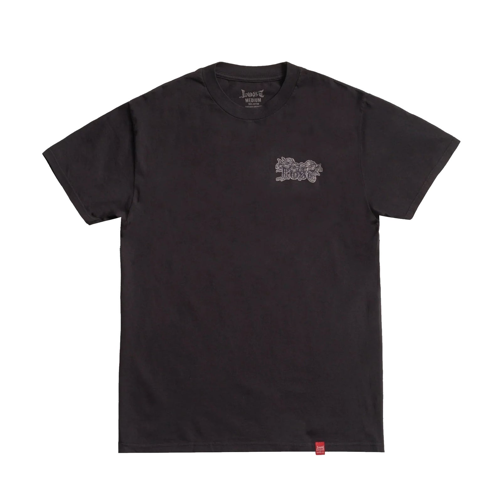 Lost Mental Garment Dye Men's S/S T-Shirt - Black