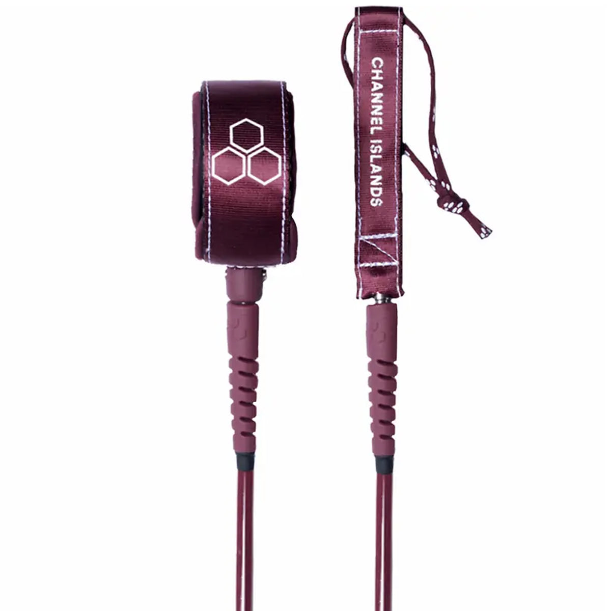 Channel Islands Everyday Hex Cord M. February Surfboard Leash - 6' x 1/4"/Merlot Ocean