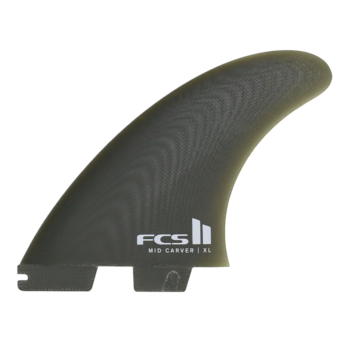 FCS II Mid Carver Performance Glass Tri Surfboard Fins - XLarge/Kelp